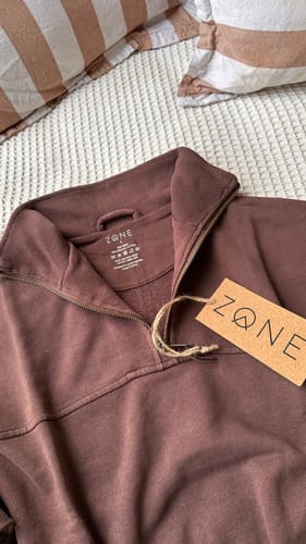 Customer photo review of Women's Zip Crew Sweater