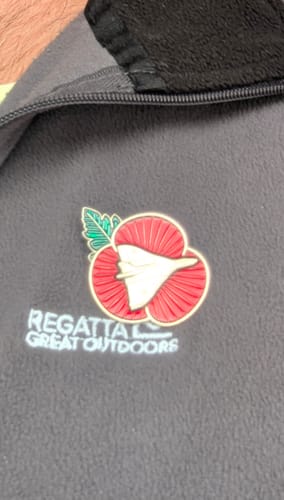 Customer photo review of Poppy Pin Badge Vulcan