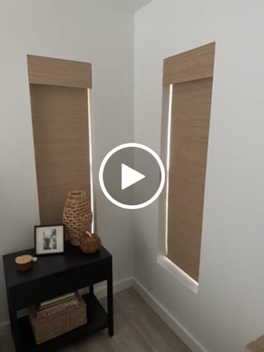 Customer video review of SmartWings Motorized Woven Wood Shades 50%/70%/100% Blackout Orithyia