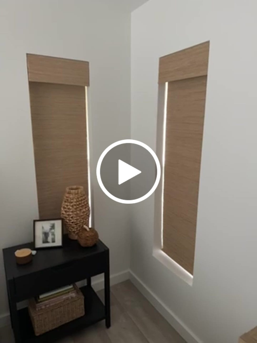 Customer video review of SmartWings Motorized Woven Wood Shades 50%/70%/100% Blackout Orithyia