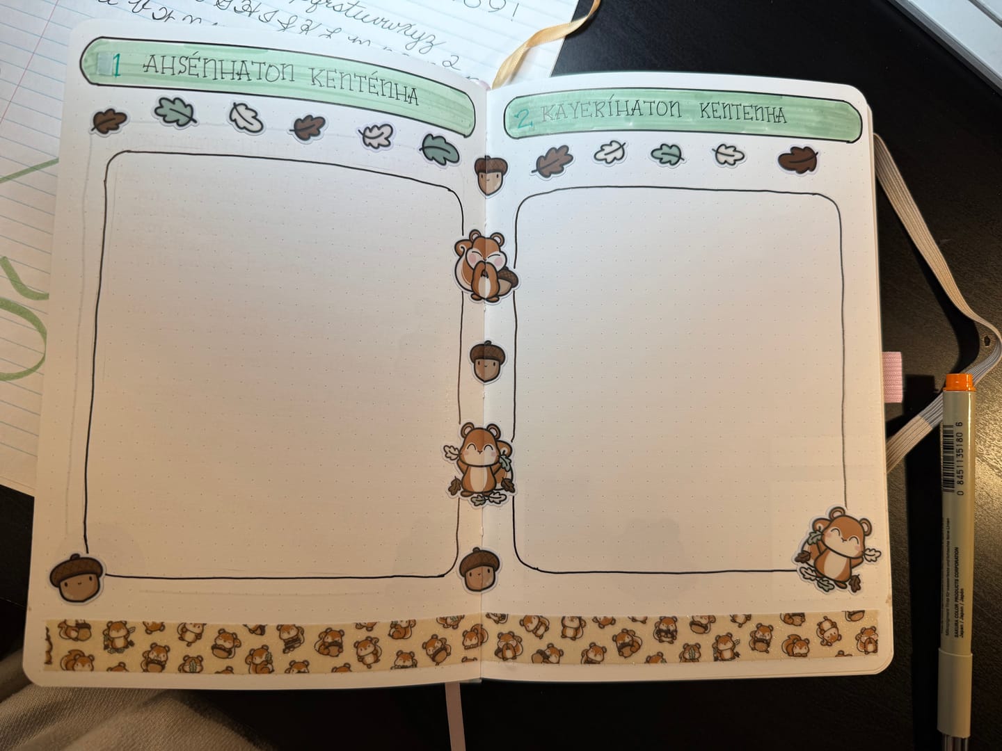 Customer photo review of Squirrelly Acorn Washi Tapes (Set of 2)