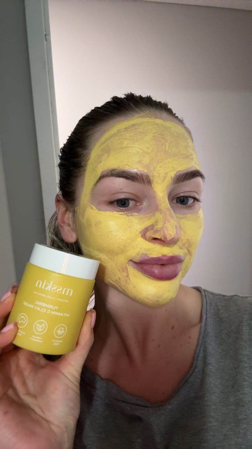 Customer photo review of ⚡ Turmeric Vitamin C Clay Mask