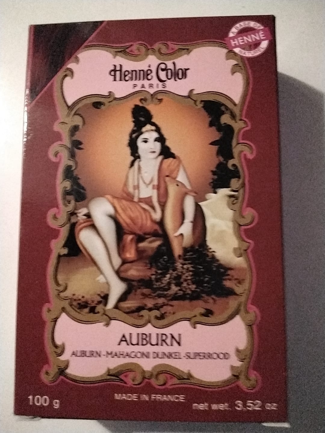 Customer photo review of Henna Original Haarfarbe Mahagoni Dunkel Auburn Hennapulver