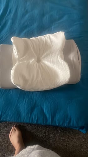 Customer photo review of Relief Pillow 3.0™ – Ultimate Neck & Spine Relief - Buy 1 Get 1 FREE