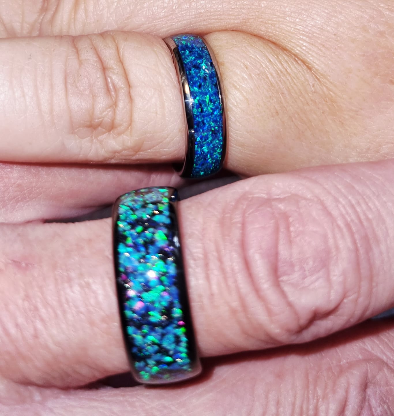 Customer photo review of The Black Opal 8mm Wonder Ring