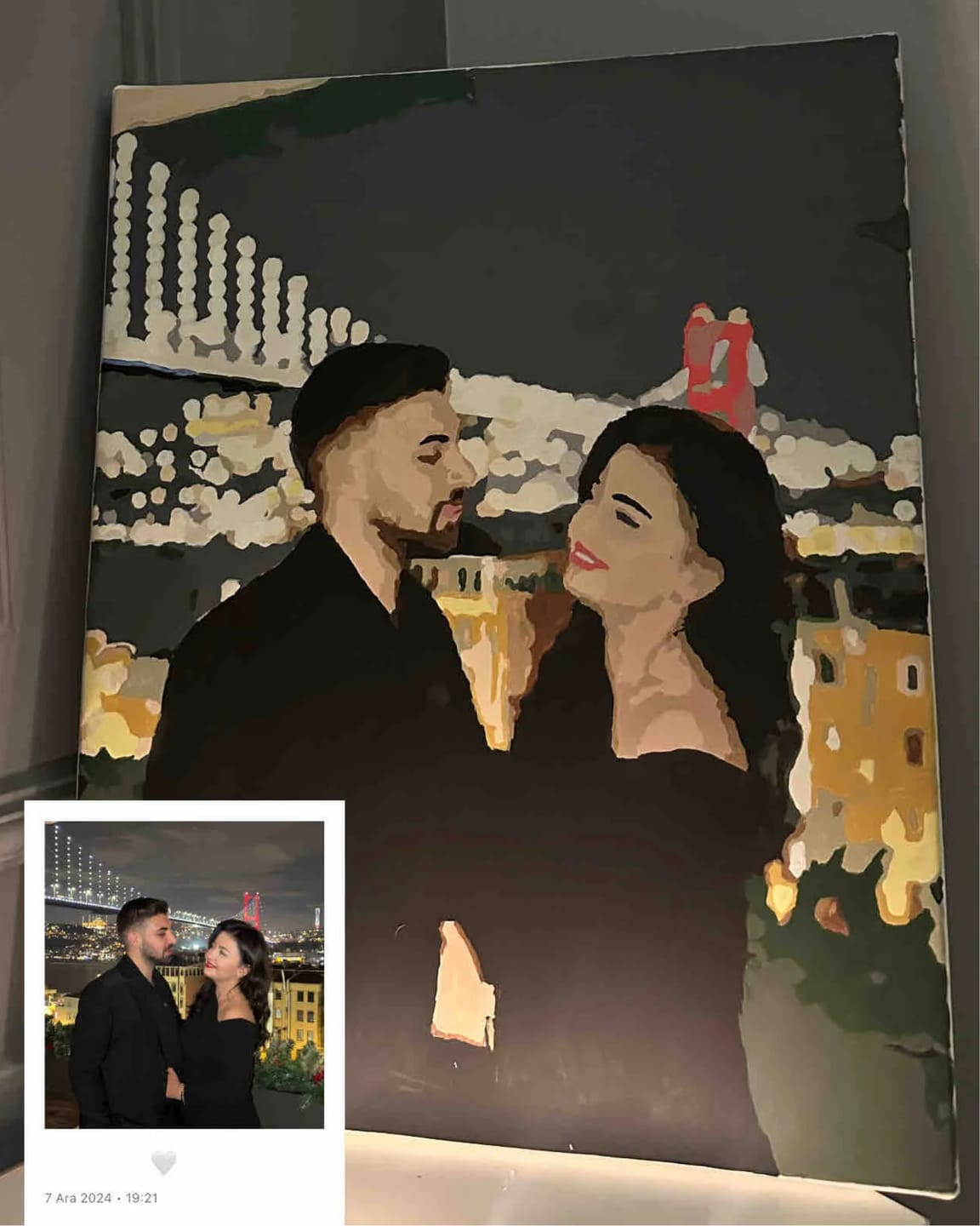 Customer photo review of Kişiye Özel Tuval Sayılarla Boyama Seti (Tuvalde Gerili)