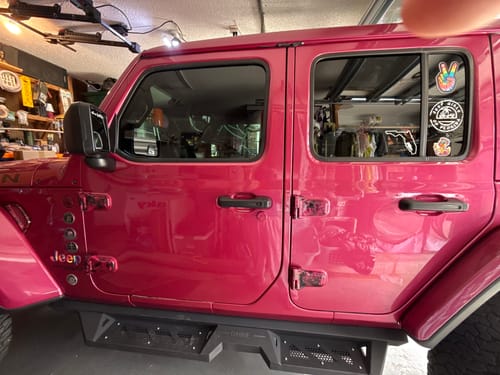 Customer photo review of COVER'D UP DOOR HINGE COVERS JL/JT (2/4 DOORS)