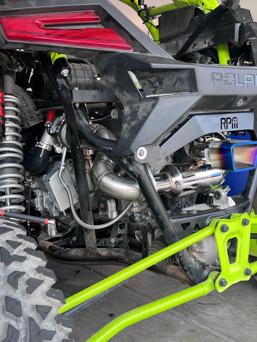 Customer photo review of RPM RZR Pro R Rear Fascia Delete Trim Shield / Muffler Cover