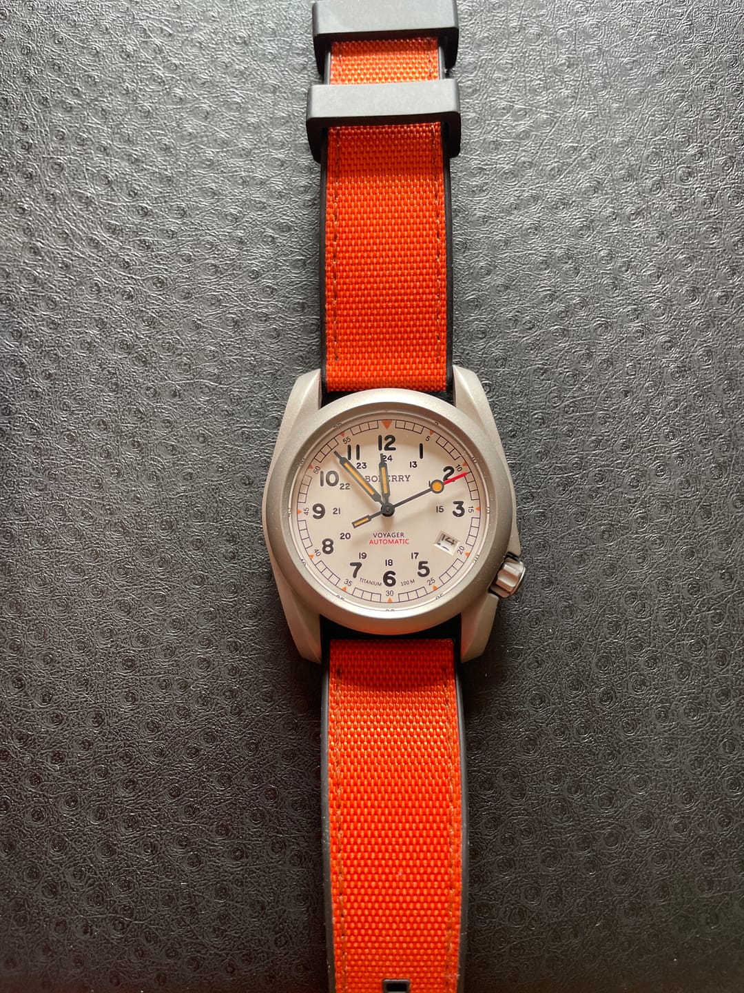 Customer photo review of VOYAGER - 100M Waterproof Titanium Automatic Field Watch | White