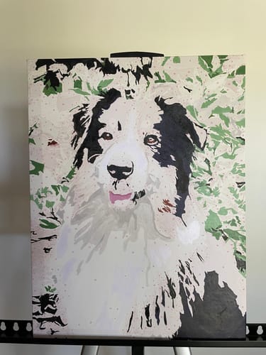 Customer photo review of Paint Your Pet by Numbers - Personalized Pet Portraits