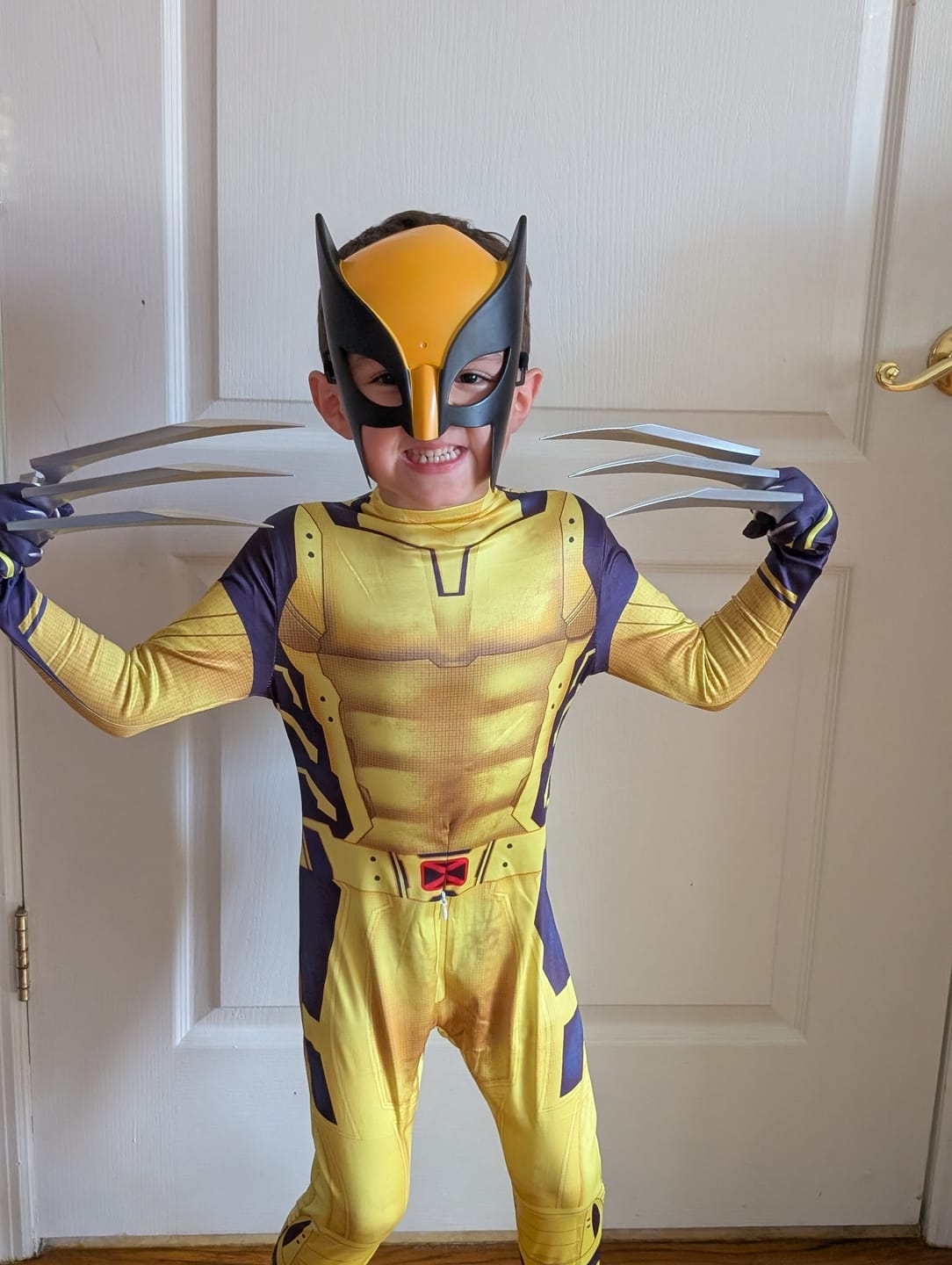 Customer photo review of Kid's Wolverine Costume