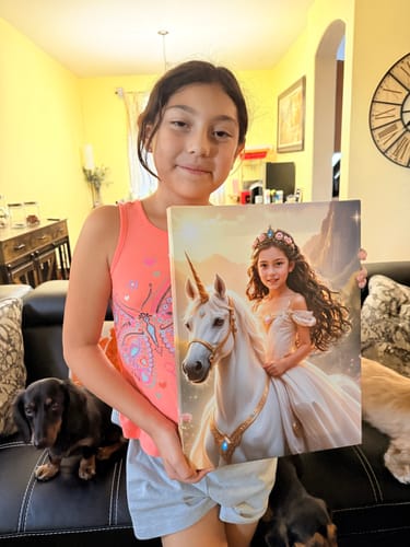 Customer photo review of The Sunset Unicorn Princess