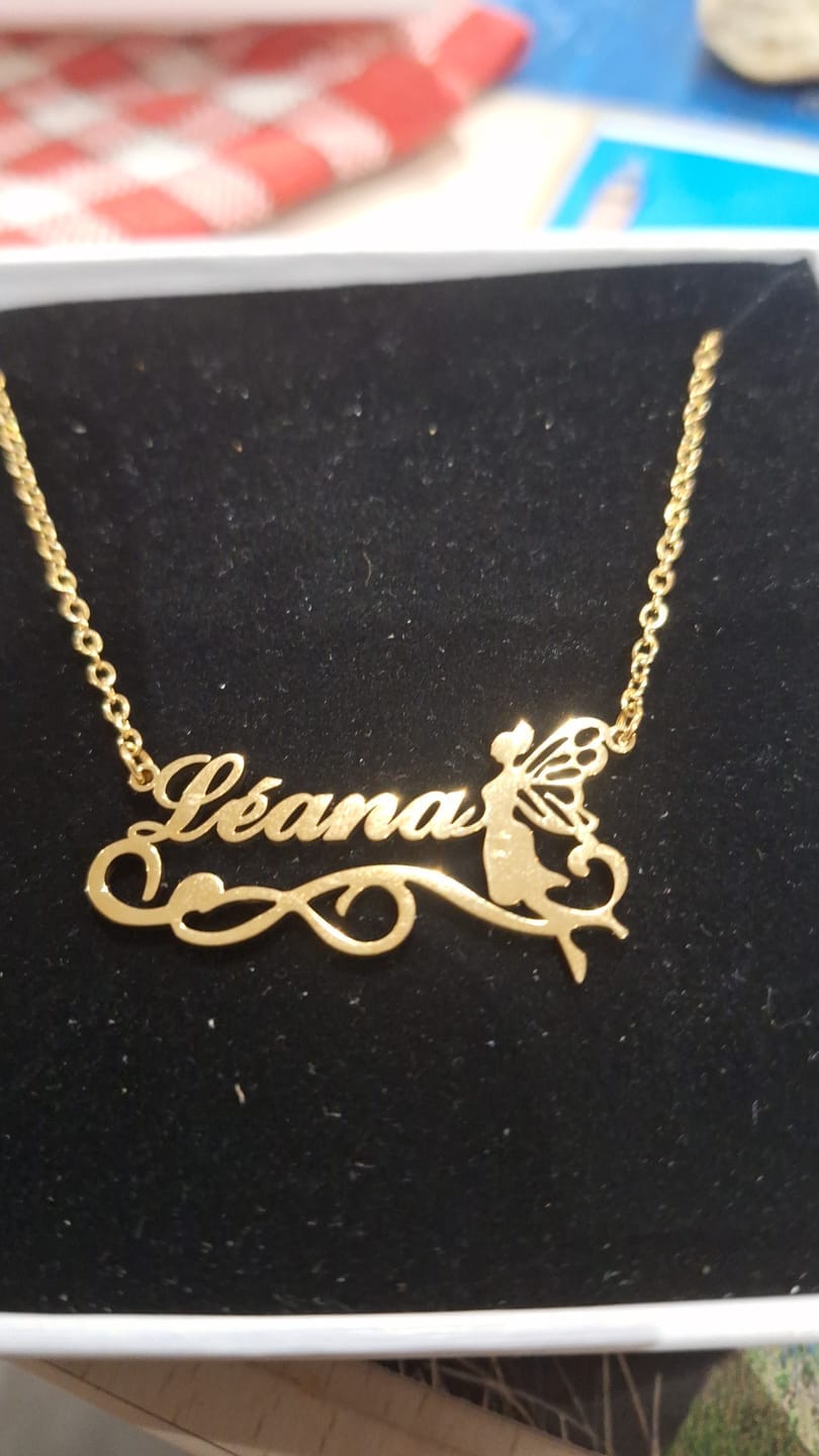 Customer photo review of Enchanted Fairy Name Necklace
