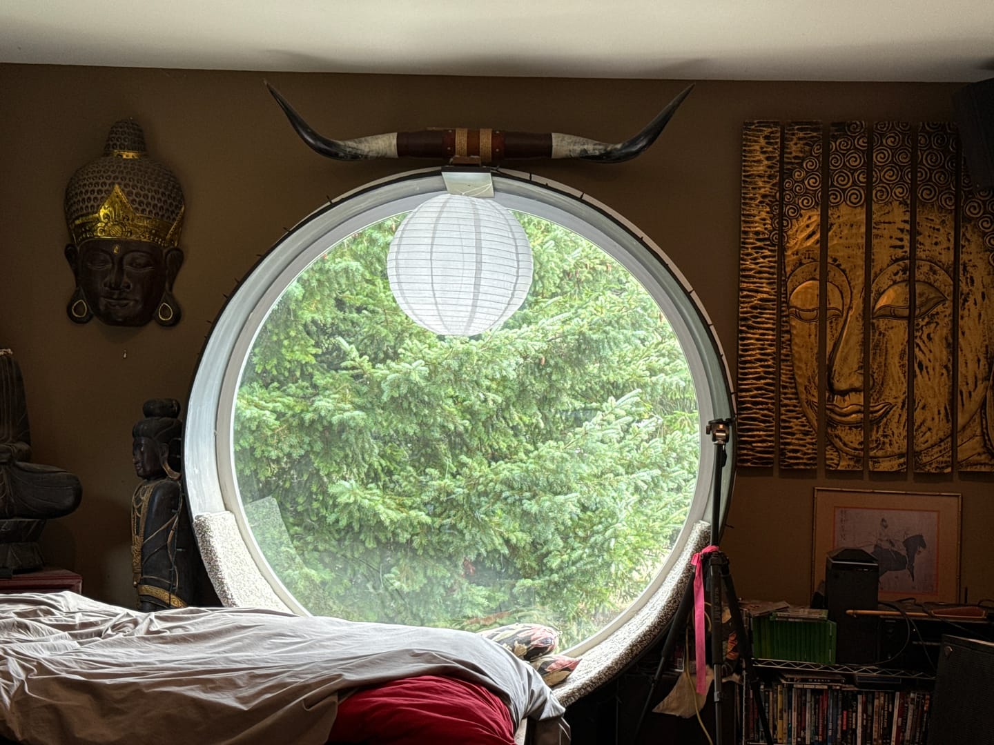 Customer photo review of 20" White Shimmering Nylon Lantern, Even Ribbing, Durable, Hanging