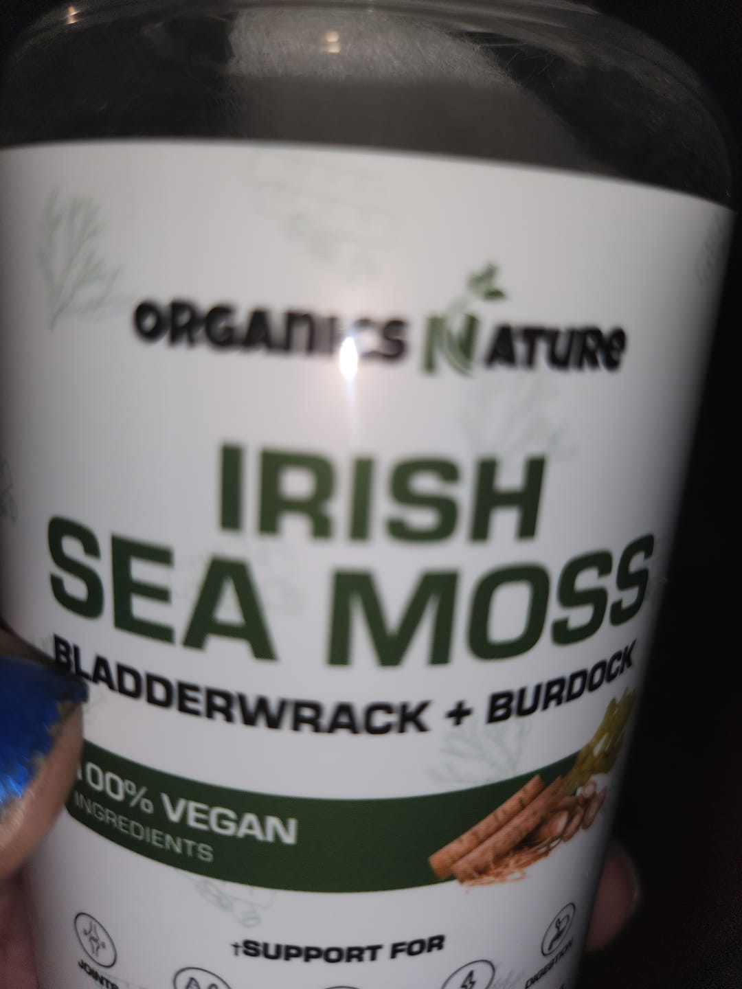 Customer photo review of Organic Irish Sea Moss With Bladderwrack and Burdock Root - 45 Servings