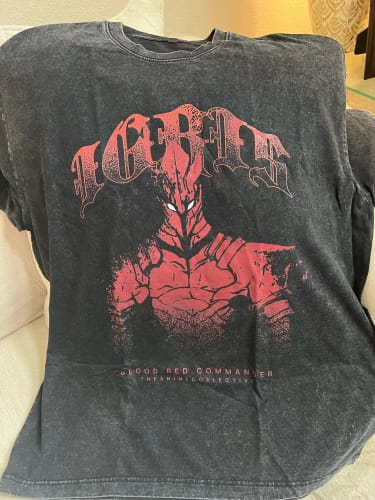 Customer photo review of Shadow Commander Anime Graphic T-Shirt – Cotton Oversized Tee