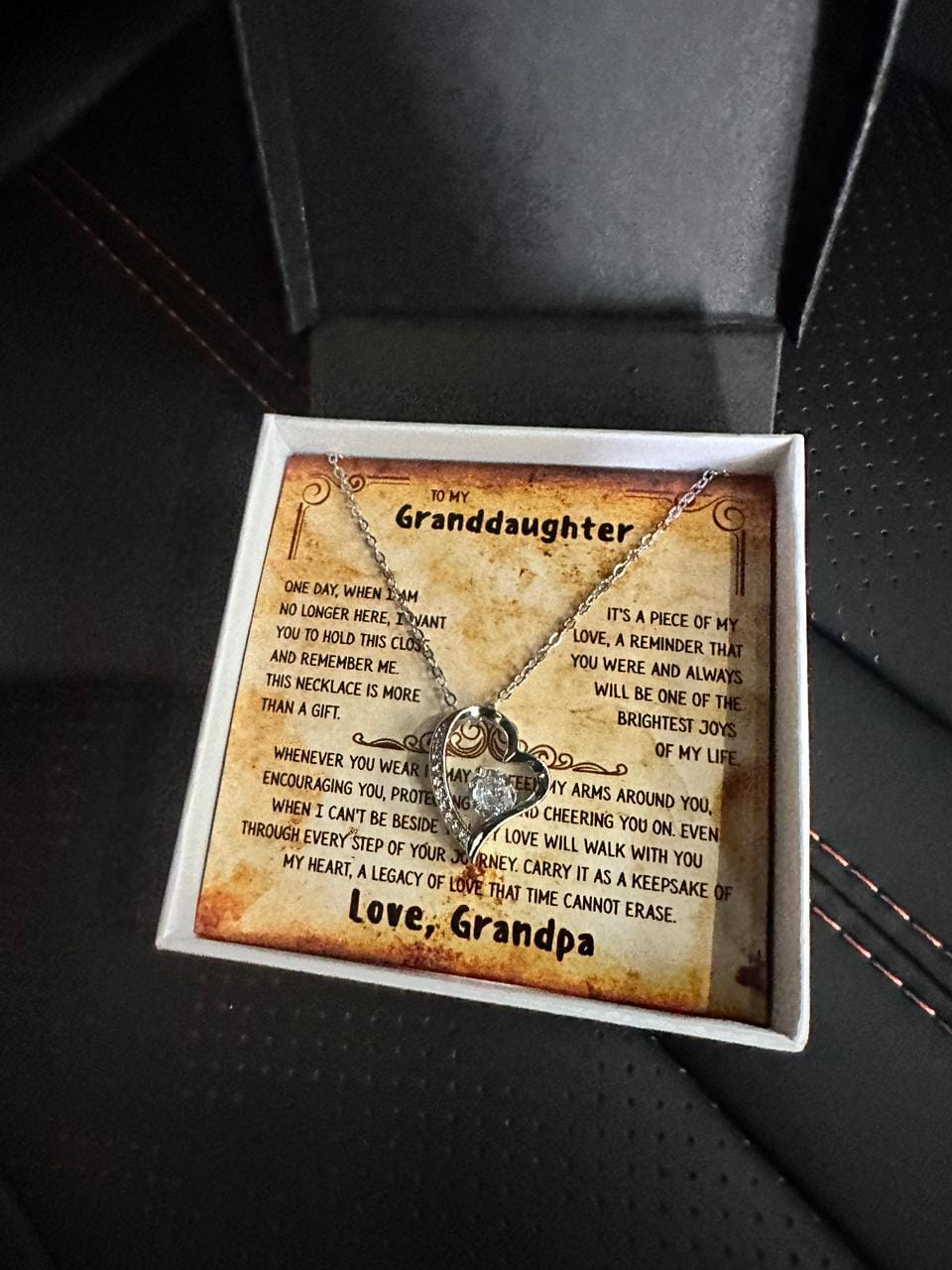 Customer photo review of Grandpa's Legacy Necklace for Granddaughter