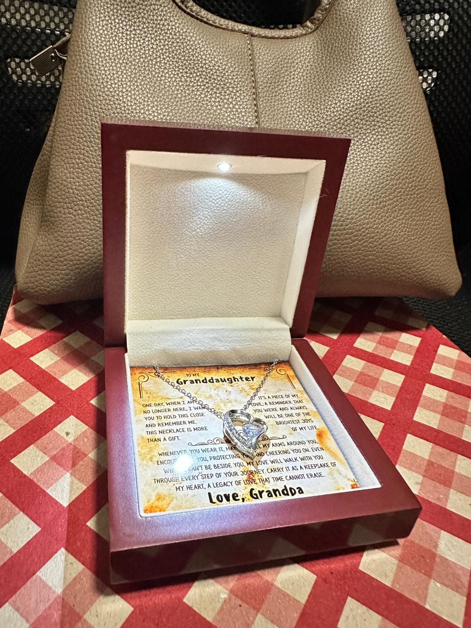 Customer photo review of Grandpa's Legacy Necklace for Granddaughter