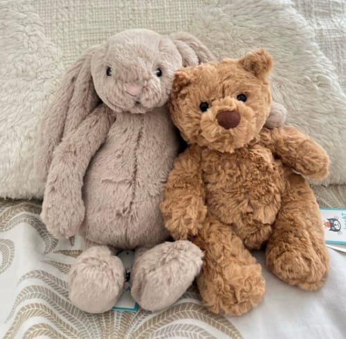 Customer photo review of Bashful Beige Bunny Original | Jellycat