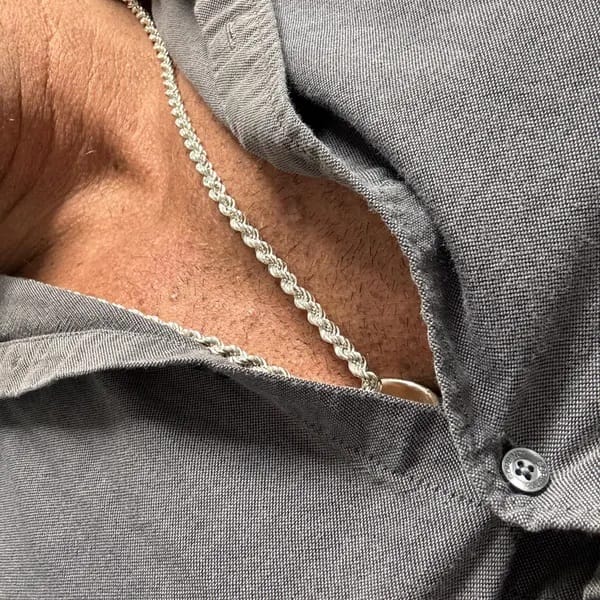 Customer photo review of Cadena de Plata ley 950 modelo Rope