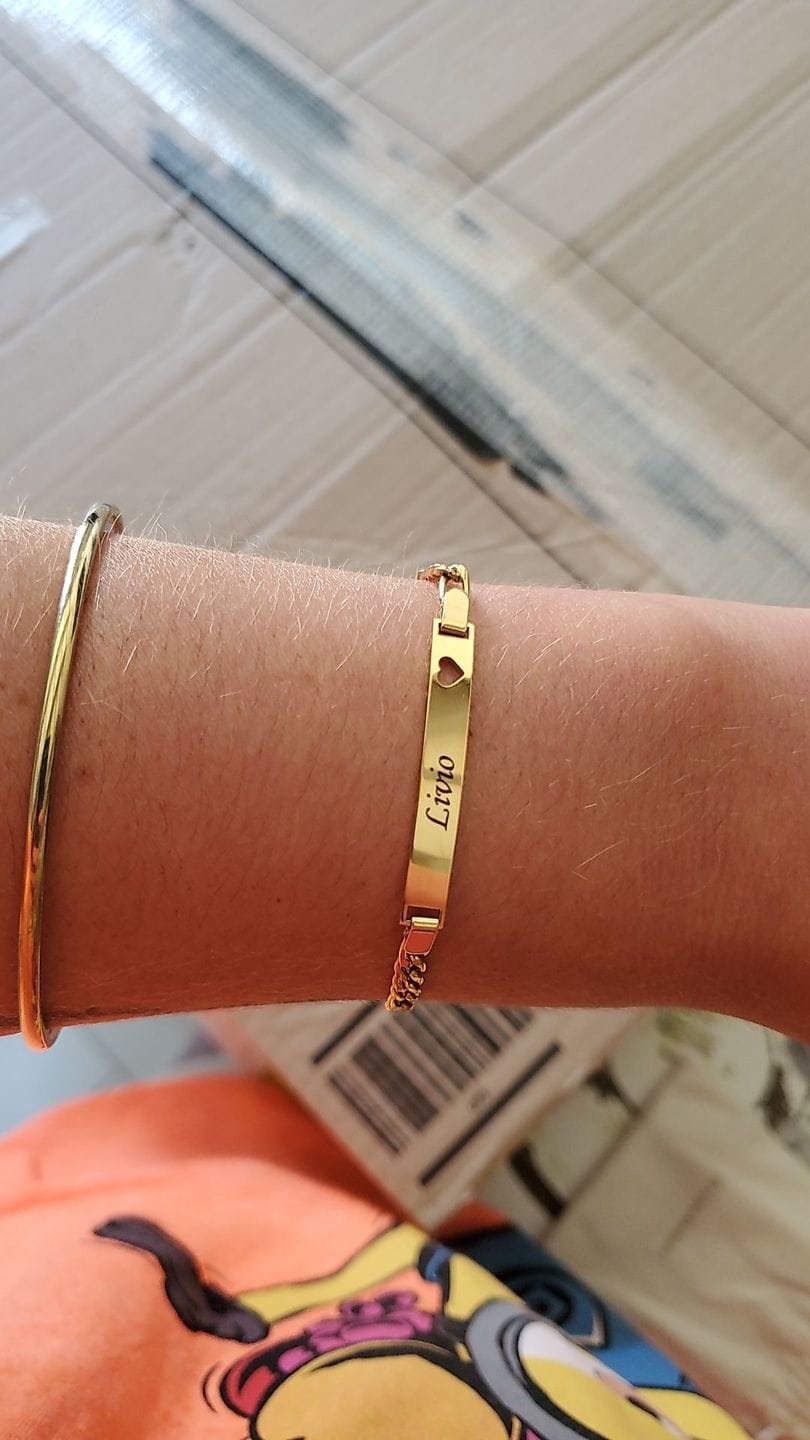 Customer photo review of Kids’ Name ID Bracelet