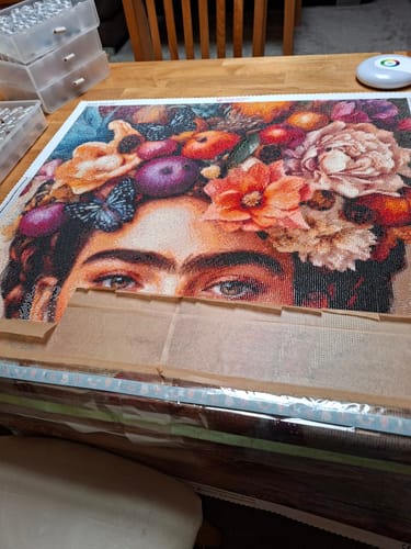Customer photo review of 5D Diamond Painting – Frida’s Florale Krone