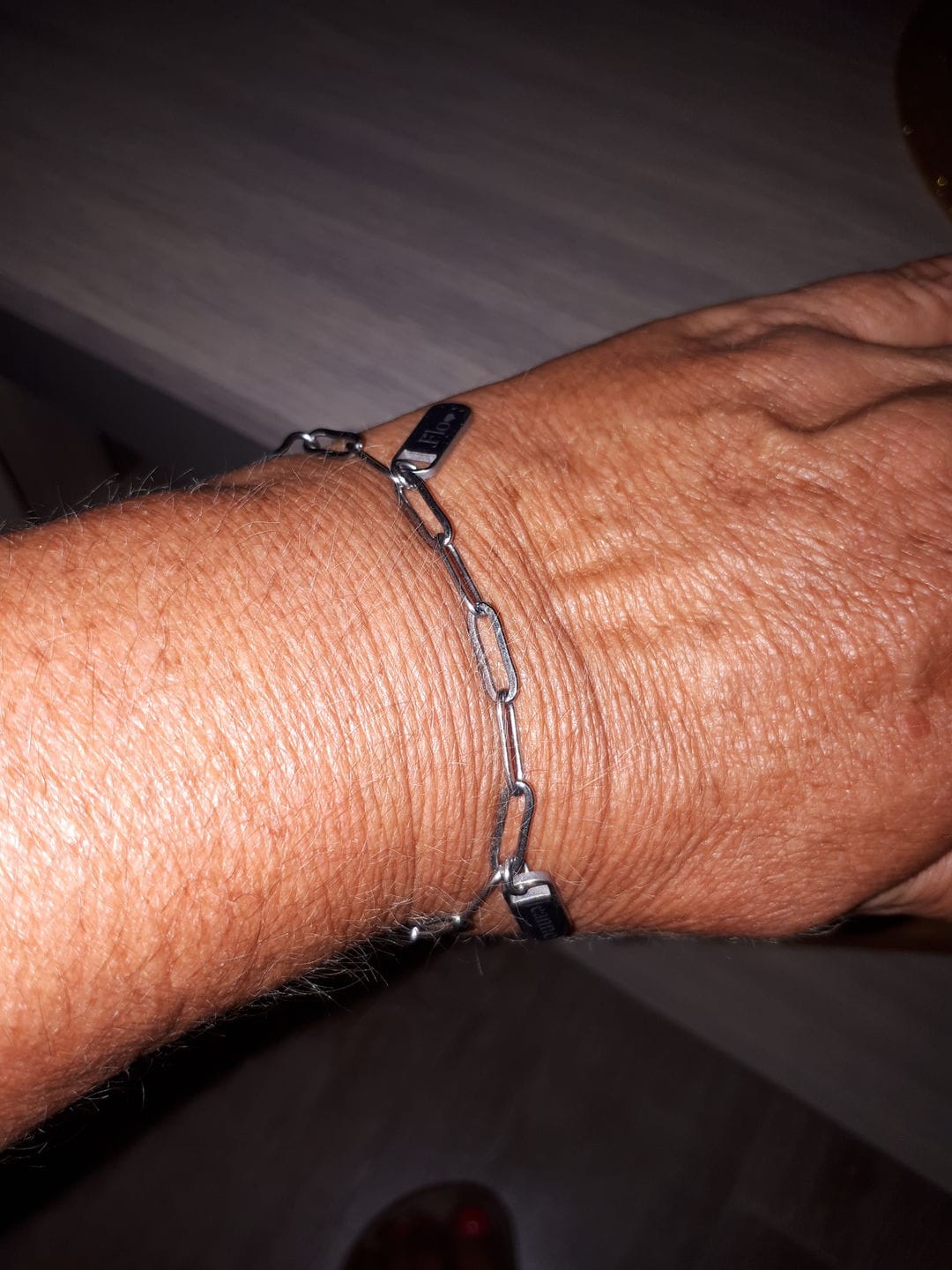 Customer photo review of Personalized Chain Link Bracelet