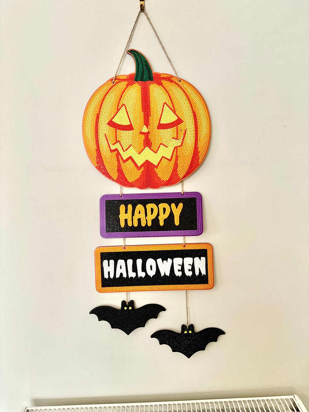 Customer photo review of Happy Halloween Crystal Art Hanging Decoration