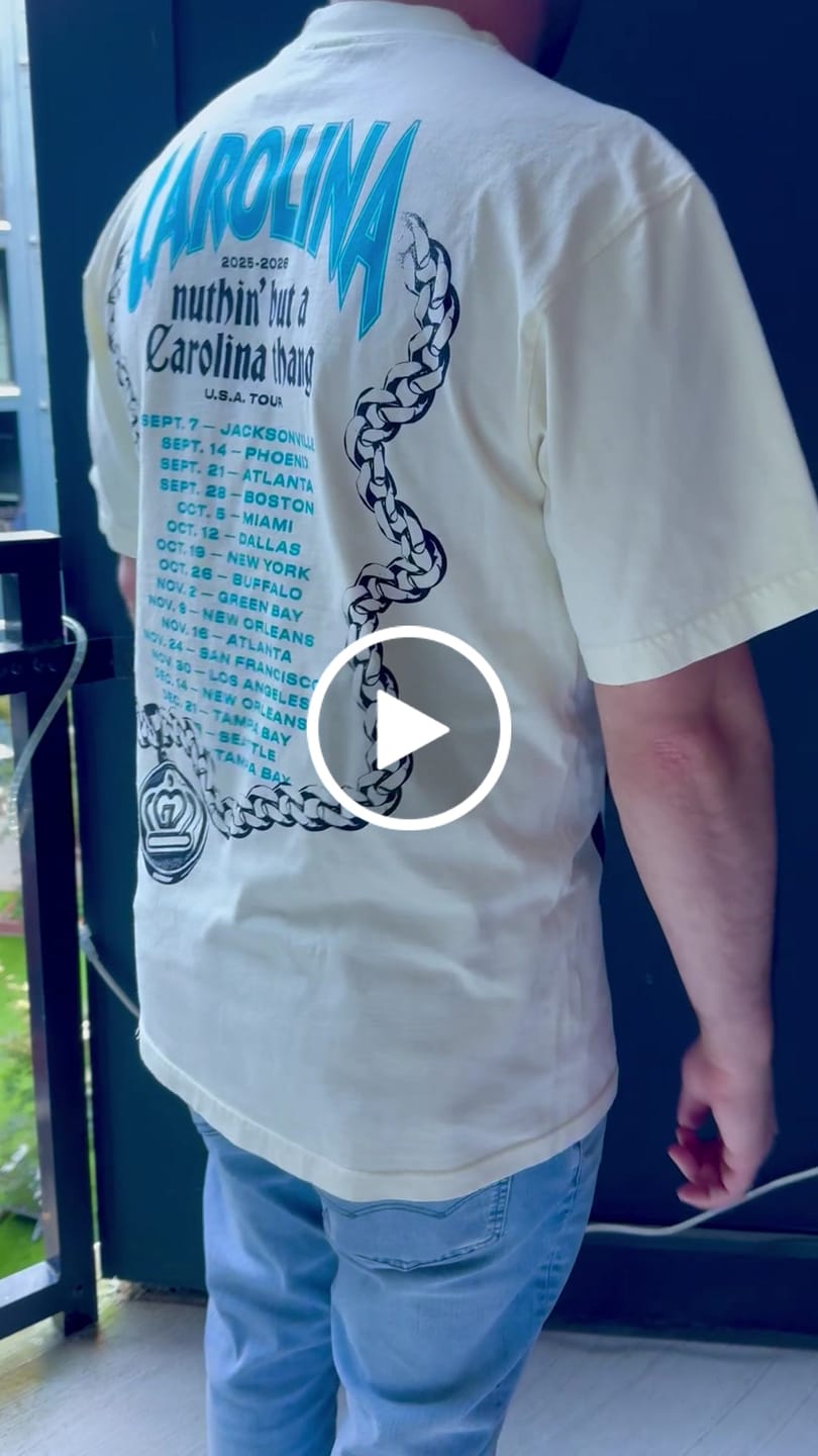Customer video review of *Limited Edition* Glory Days Apparel - Nuthin' But A Carolina Thang Tour Oversized T-Shirt