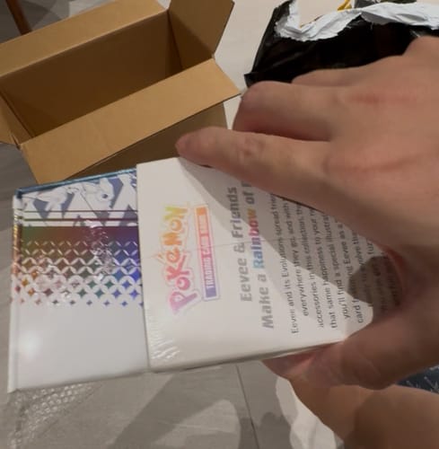 Customer photo review of Pokemon Prismatic Evolutions Super Premium Collection