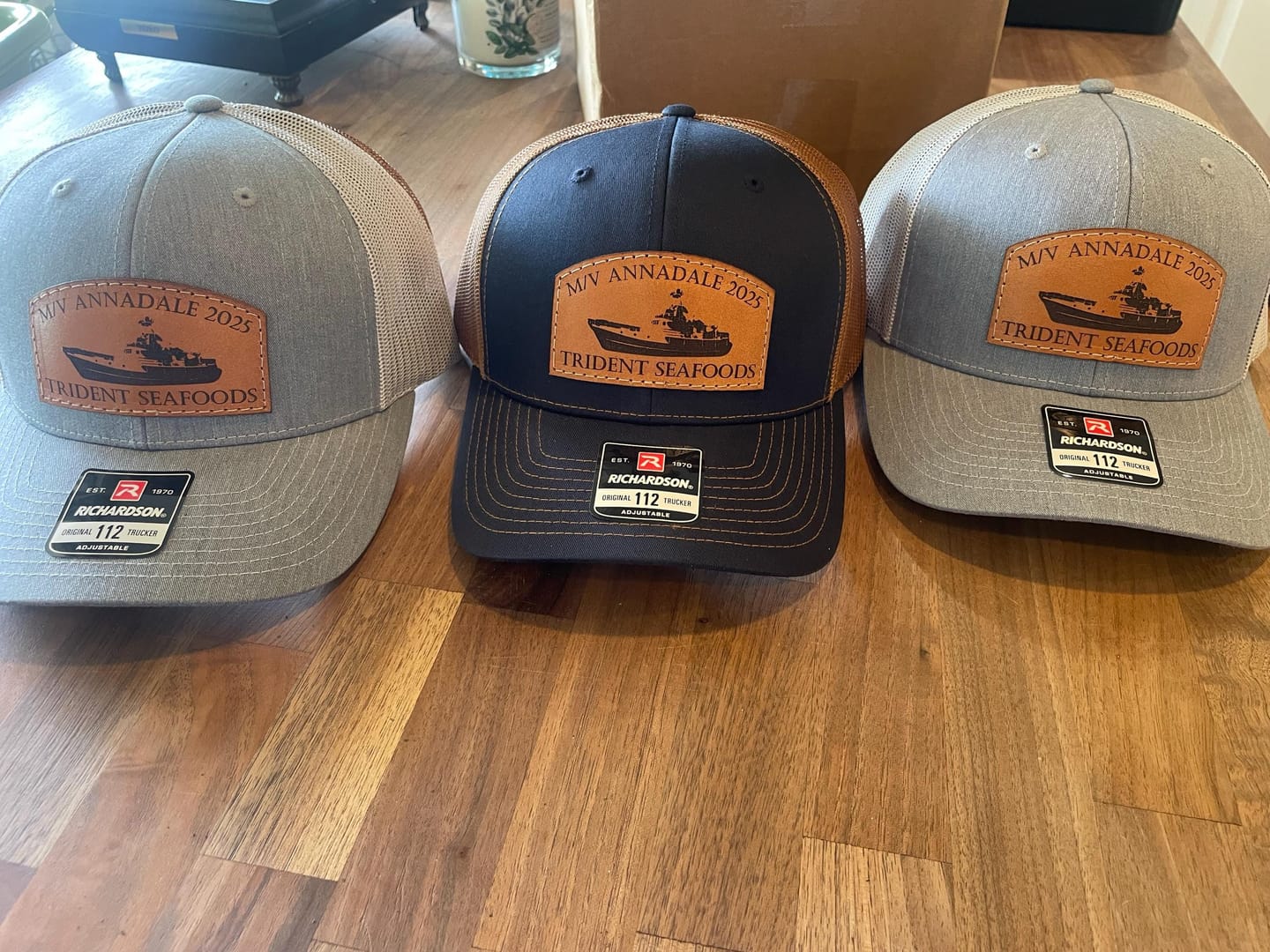 Customer photo review of Traditional Trucker 112 - Custom Leather Patch Hat