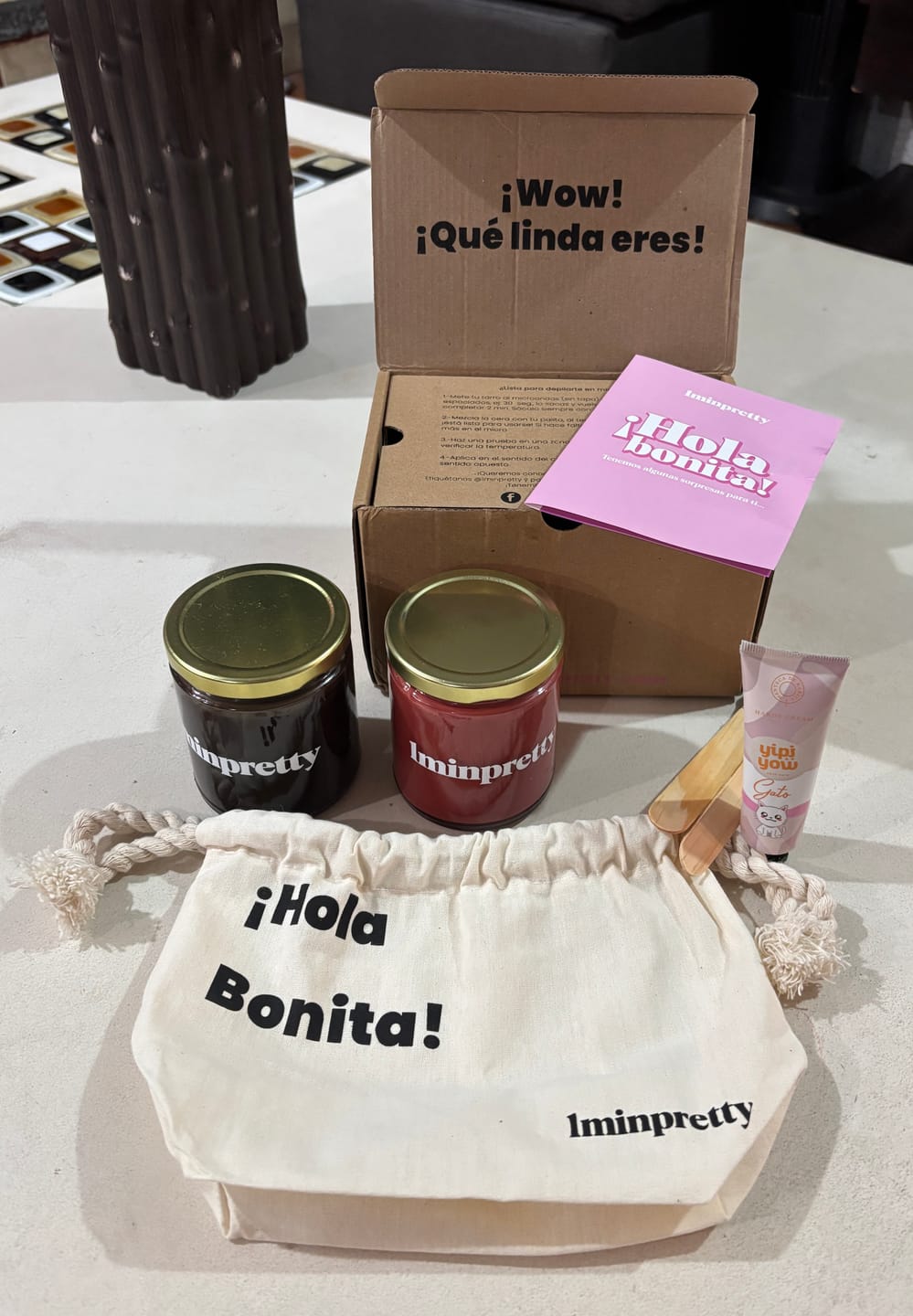 Customer photo review of Kit de 2 tarros de cera con envío gratis mx