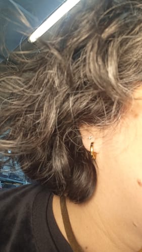 Customer photo review of Aros pegados estrella fugaz mini bañado en oro