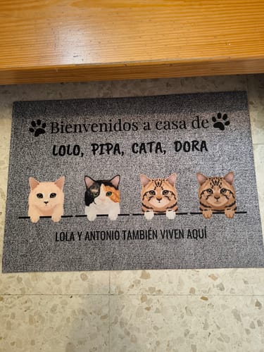 Customer photo review of Bienvenidos a lo de - Felpudo personalizado