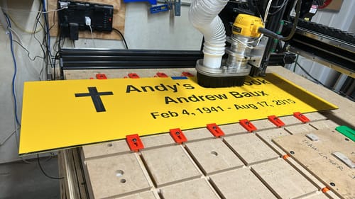 Customer photo review of ColorCore HDPE Plastic - Premium Multi-Layer Engravable Sheets