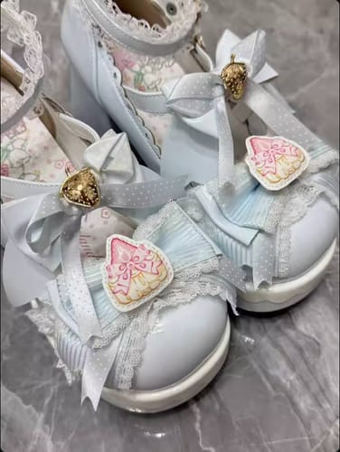 Customer photo review of Pink Bow Mary Jane (with free socks)