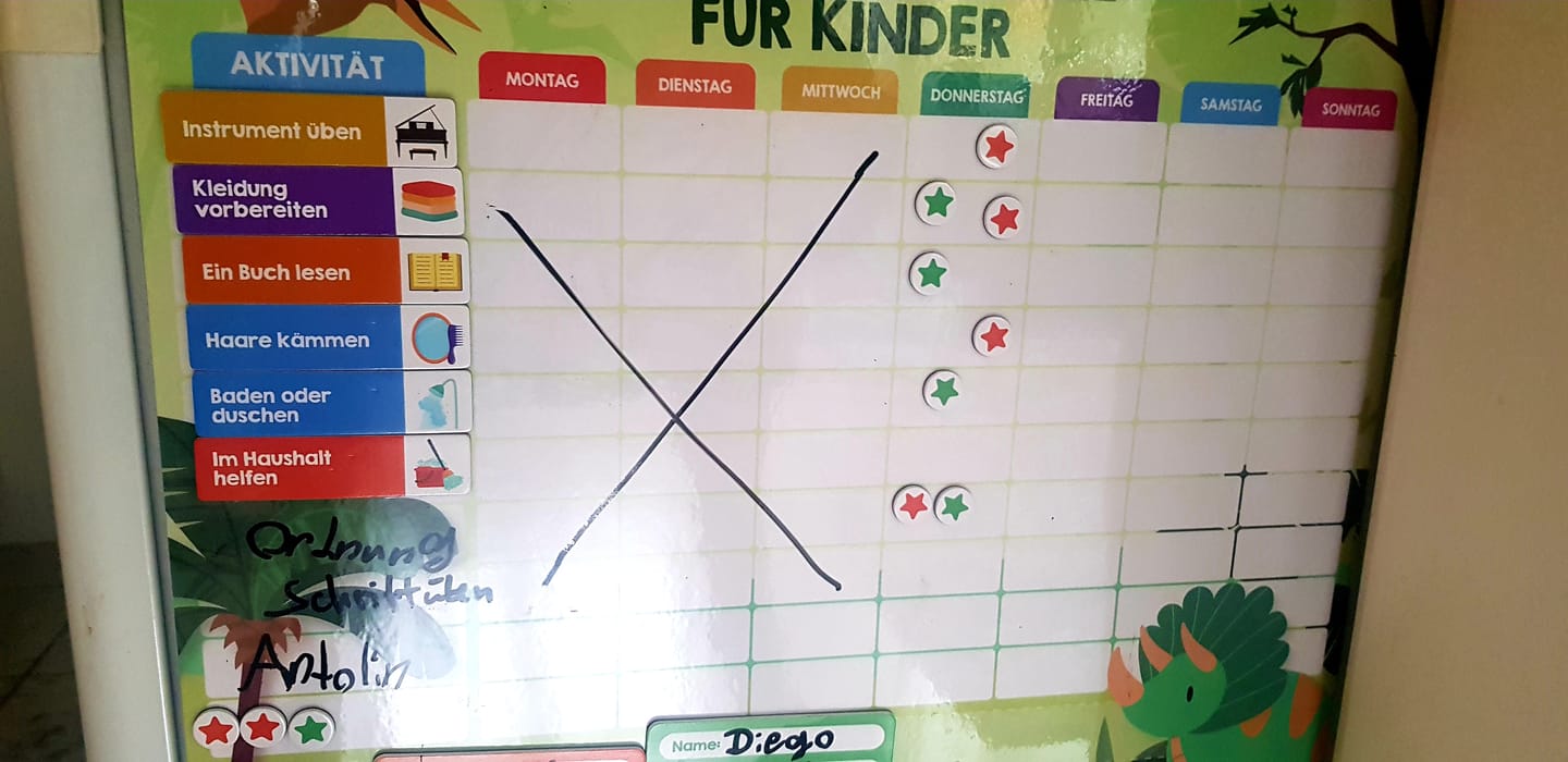 Customer photo review of Edubini Magnetische Belohnungstafel