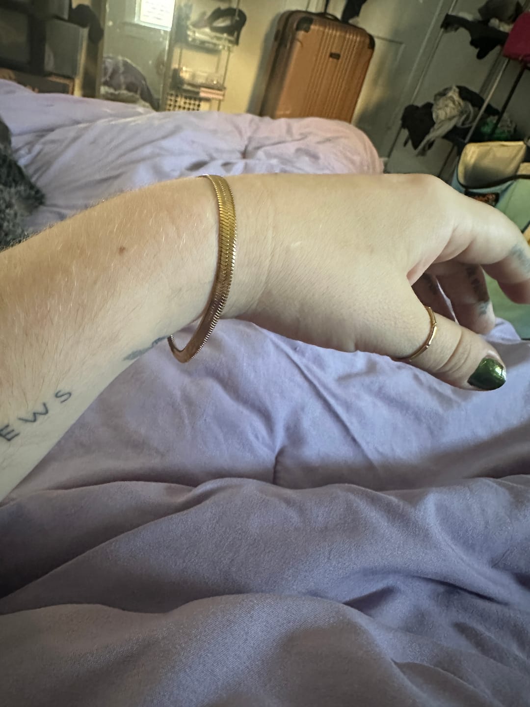 Customer photo review of Angelica® Stainless Steel Herringbone Bracelet (Bundle)
