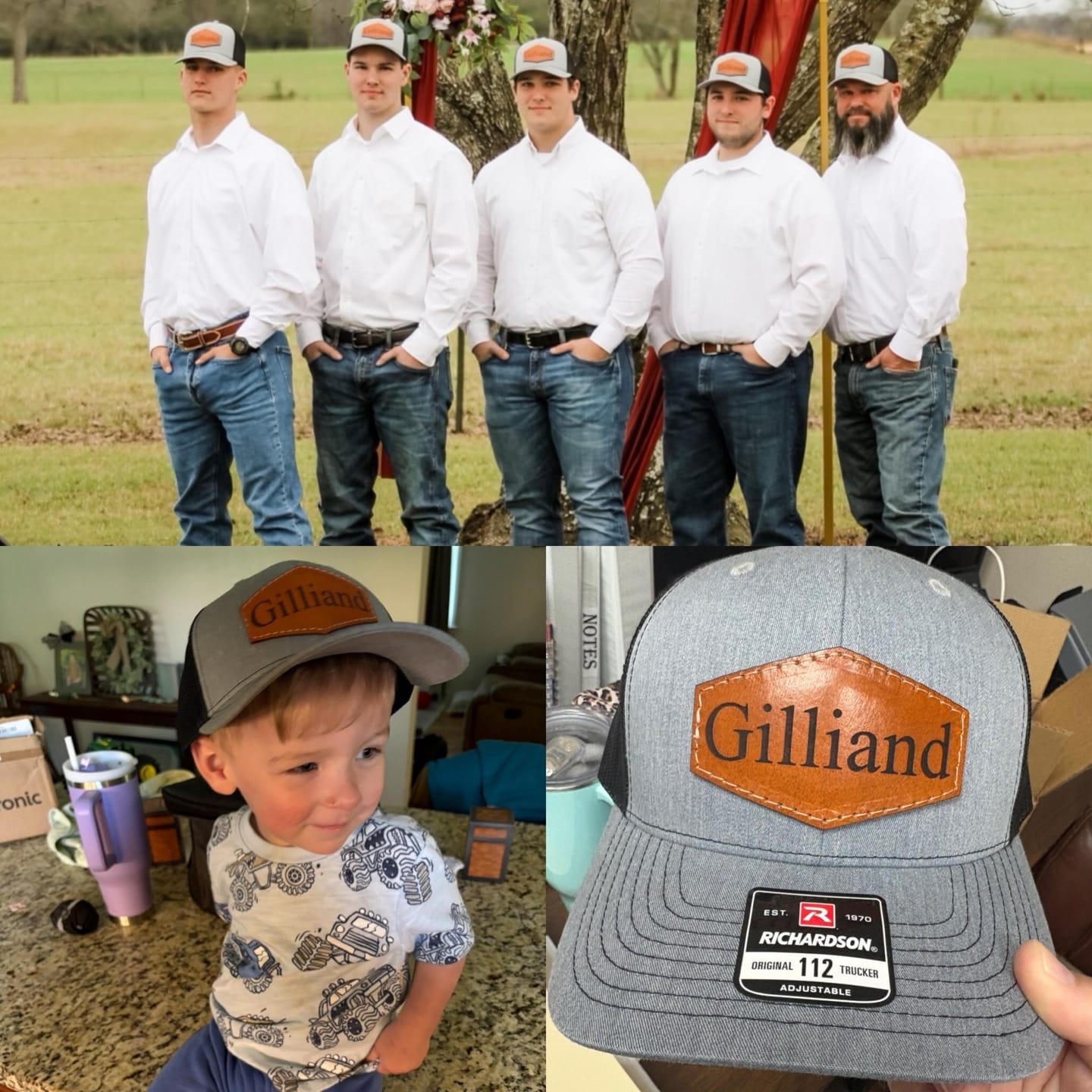 Customer photo review of Traditional Trucker 112 - Custom Leather Patch Hat