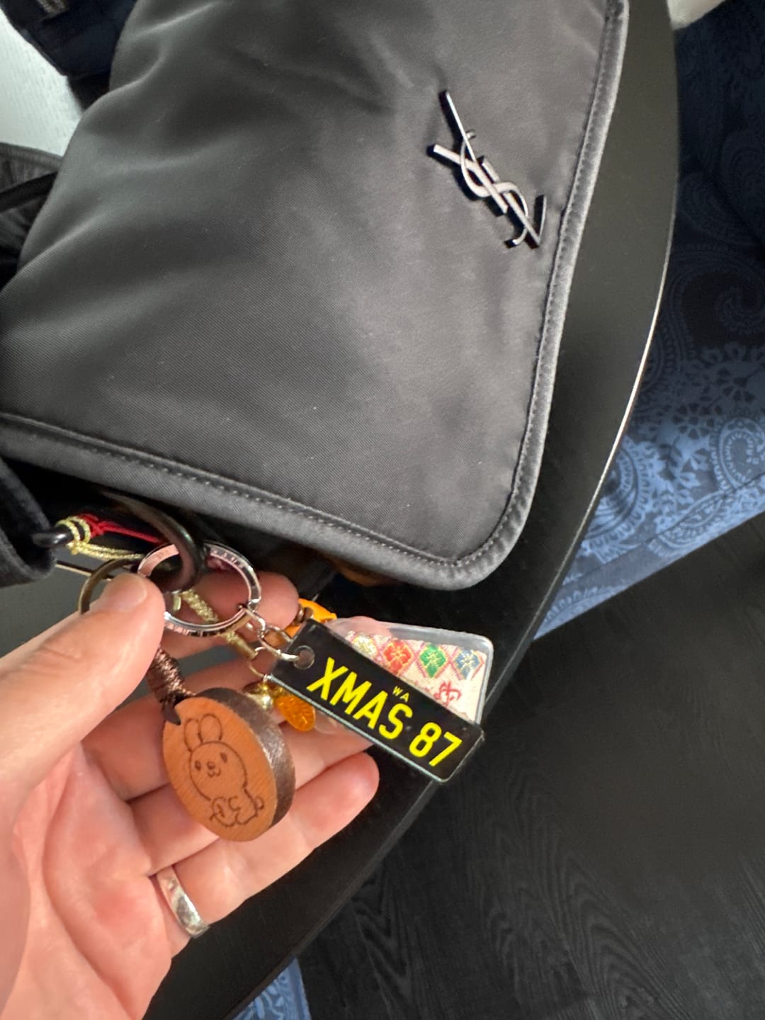Customer photo review of WA Intense Licence Plate Custom Keychain