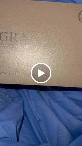 Customer video review of Princess Cut Moissanite VVS D Stud Earrings .925 Sterling Silver