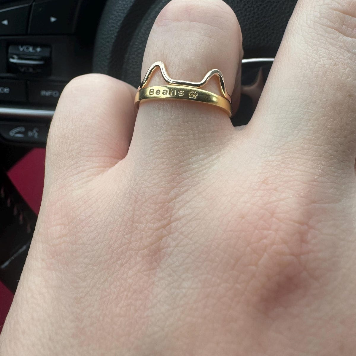 Customer photo review of Custom Pet Name Ring