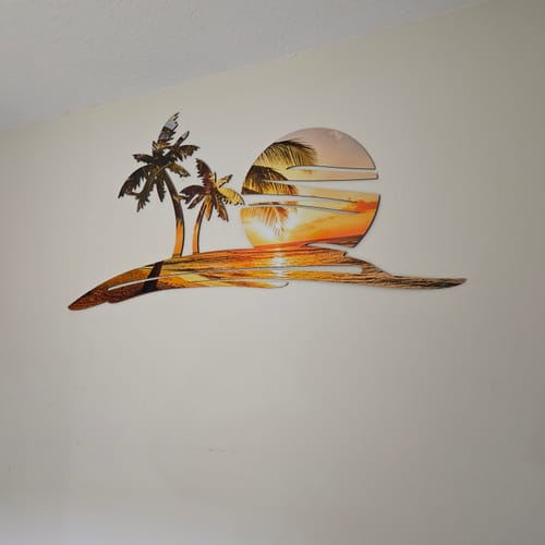 Customer photo review of Sunset Beach Printed Wall Art