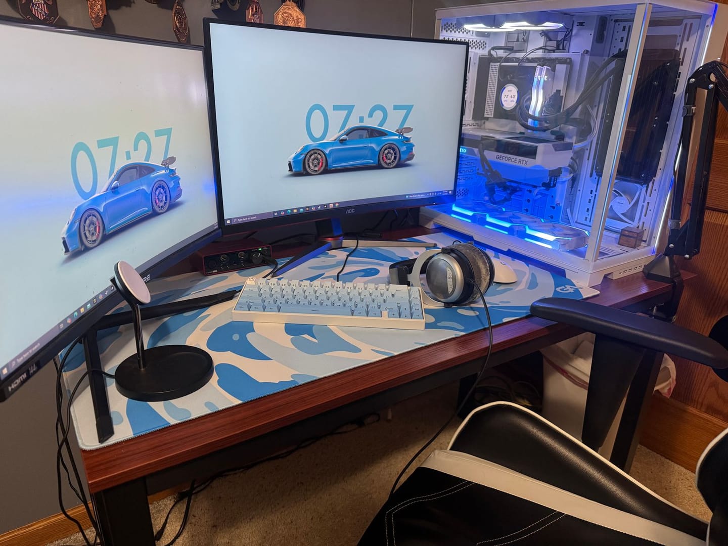 Customer photo review of Icy Cyan Swirl Mousepad