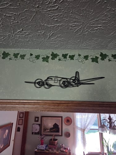 Customer photo review of DC-6 Angle Silhouette Metal Wall Art