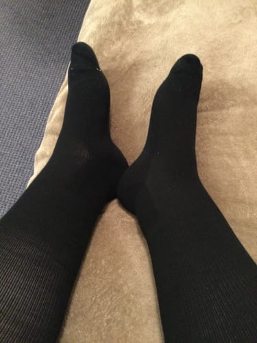 Customer photo review of Performance Eucalyptus Compression Socks