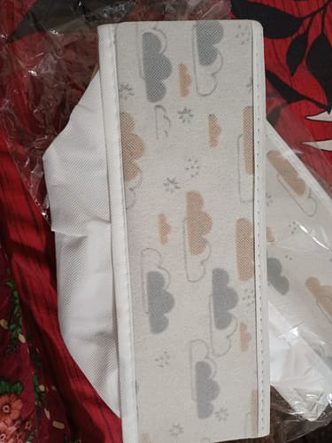 Customer photo review of Qoolish 6-Pack Drawer Organizers: Dreamy Clouds Warm Neutral Hues