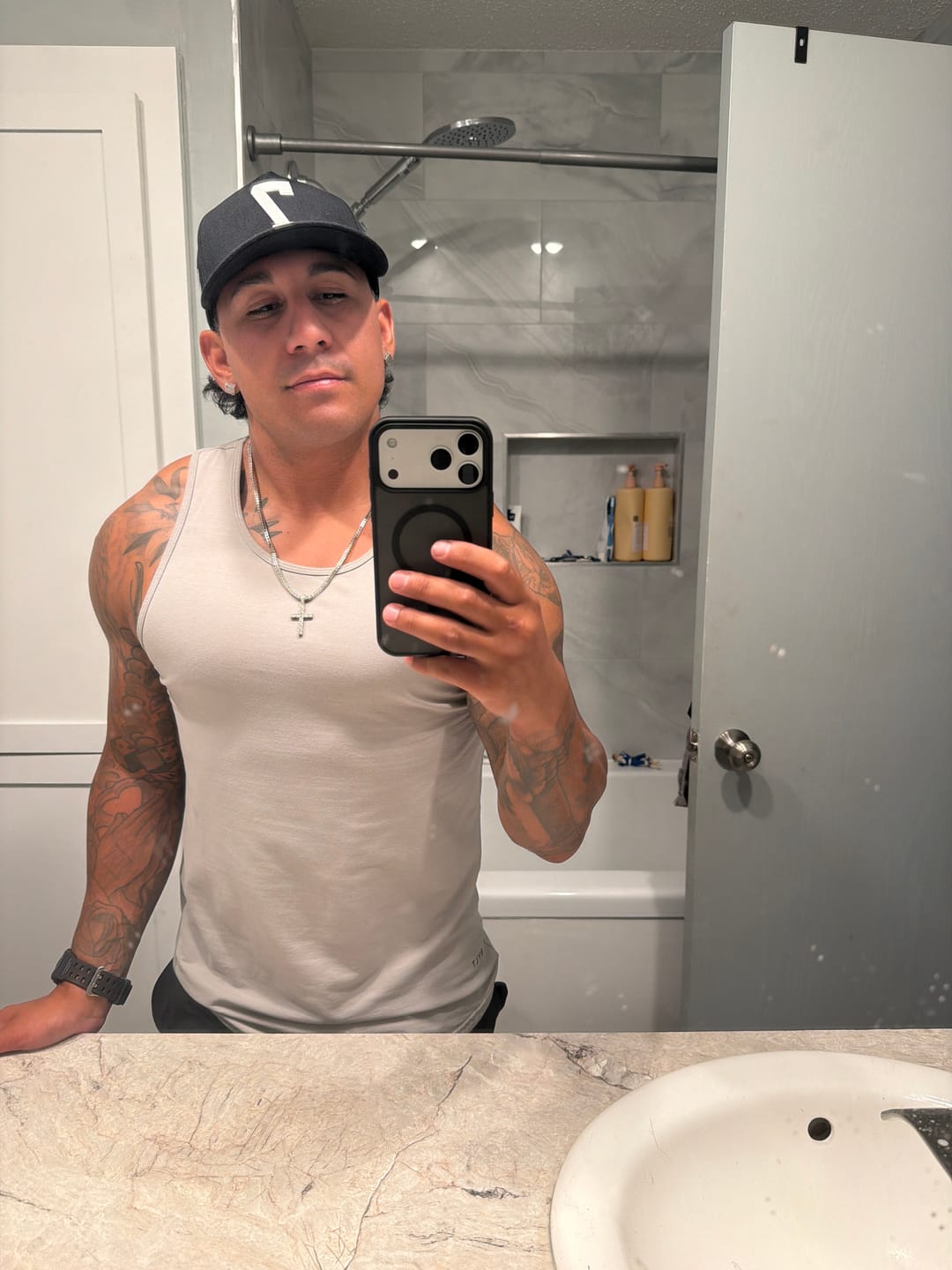 Customer photo review of ‘7’ Premium Wool Blend SnapBack - Black/White