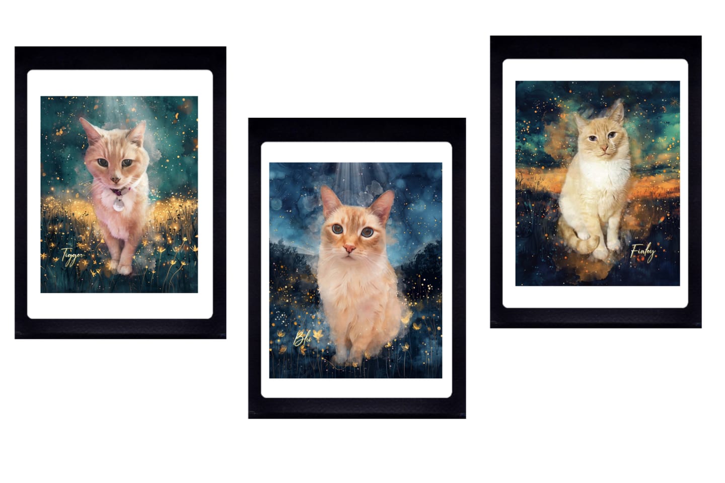 Customer photo review of Pet Portrait Wall Art - The Celestial