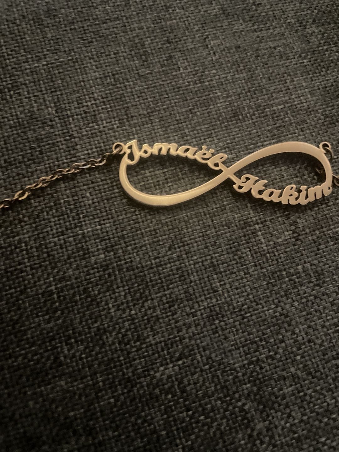 Customer photo review of Personalized Infinity Necklace with Two Names